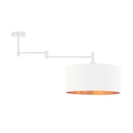 Lampy sufitowe - Regulowana lampa wisząca złota lampa sufitowa z abażurem glamour RANGUN GOLD - miniaturka - grafika 1