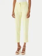 Spodnie damskie - Maryley Spodnie materiałowe 26EB52Z/43LE Żółty jasny Regular Fit - miniaturka - grafika 1