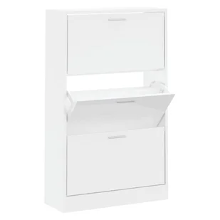 Lumarko Szafa na buty, wysoki połysk, biała, 63x24x103 cm - Szafki na buty - miniaturka - grafika 3