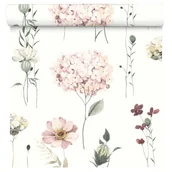 Tapety - Tapeta Hortensje biało-różowa flizelinowa - miniaturka - grafika 1