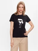 Koszulki i topy damskie - KARL LAGERFELD T-Shirt Ikonik 2.0 230W1700 Czarny Regular Fit - miniaturka - grafika 1