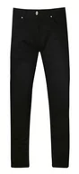 Spodnie męskie - Spodnie Męskie, Czarne JEANSY, Regular Fit, Zwężana Nogawka -PAKO JEANS - Pako Jeans - miniaturka - grafika 1