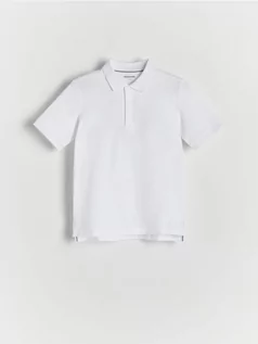 Koszulki dla chłopców - Reserved - T-shirt polo - biały - grafika 1