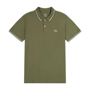 KOSZULKA POLO MĘSKA ZIELONA LEE 112363855 PIQUE POLO MERCANTILE GREEN L - Koszulki męskie - miniaturka - grafika 1