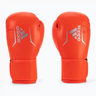 Rękawice bokserskie damskie Adidas Speed 100 czerwono-czarne ADISBGW100-40985  8 oz - Rękawice bokserskie - miniaturka - grafika 1