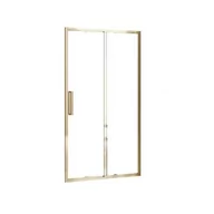 Ścianki i drzwi prysznicowe - Rea Rapid Slide drzwi prysznicowe 100 cm wnękowe złoty/szkło przezroczyste REA-K5611 - miniaturka - grafika 1