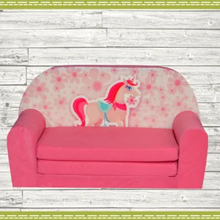 Galeriatrend Sofka Dziecięca Mini Kanapa Różowy Konik - Łóżka dla dzieci i młodzieży - miniaturka - grafika 1
