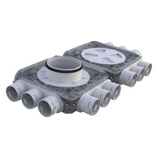 Skrzynka rozdzielcza do rekuperacji podwójny 12x75/160mm FlexiVent VENTS 5907660877971 - Rekuperatory i centrale - miniaturka - grafika 1
