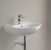 Umywalki - Villeroy & Boch O.novo Umywalka wisząca 55x44 cm z otworem na baterię z przelewem biały Weiss Alpin 4A405501 - odbiór osobisty: Kraków, Warszawa - miniaturka - grafika 1