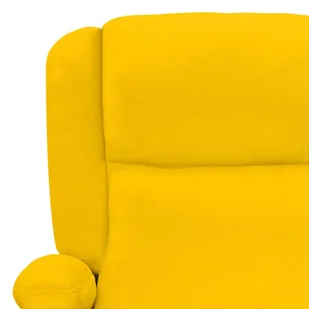 Lumarko Rozkładany fotel masujący, podnoszony, żółty, aksamitny! - Fotele - miniaturka - grafika 8