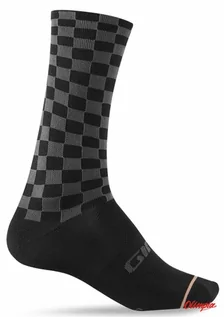 Skarpetki kolarskie - Skarpety Giro Comp Racer High Rise Checkered Peach - grafika 1