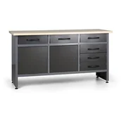 Pozostałe wyposażenie warsztatu - Stół warsztatowy HOBBY III, 840 x 1600 x 600 mm, 6 szuflad, 2 szafki - miniaturka - grafika 1