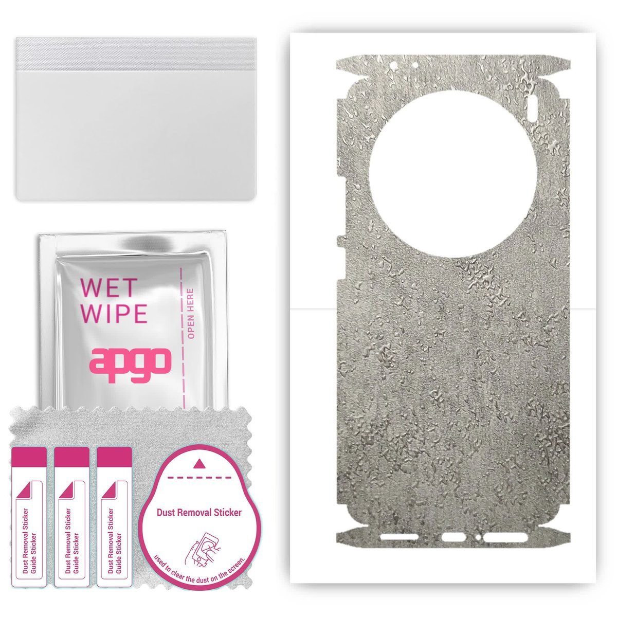 Folia naklejka skórka strukturalna na TYŁ+BOKI do Vivo X100 Pro - Beton - apgo SKINS