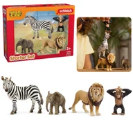 Figurki dla dzieci - SLH42721 Schleich Wild Life - Zestaw czterech dzikich zwierząt na start, Afryka, figurka dla dzieci 3+ - miniaturka - grafika 1