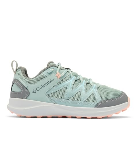 Columbia Youth Peakfreak Rush WP, Low Rise buty trekkingowe i turystyczne, Crushed Blue/Blush Rose, 3,5