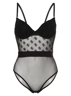 GUESS - Damskie body  z wypełnieniem, czarny - Body - miniaturka - grafika 1