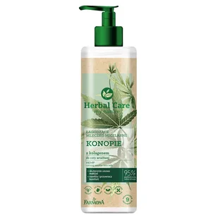 Farmona Herbal Care łagodzące mleczko micelarne KONOPIE z kolagenem, 400 ml - Mleczka do demakijażu - miniaturka - grafika 3