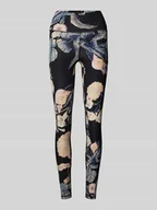 Legginsy - Legginsy sportowe o kroju super skinny fit z wysoki pasem model ‘Meridian’ - miniaturka - grafika 1