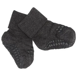 GoBabyGo antypoślizgowe skarpetki dla dzieci BAMBOO Dark Grey Melange 2 lata - Skarpetki dla dzieci - miniaturka - grafika 1