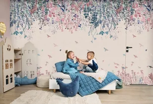 Meadow Wiszące Kwiaty i Ptaki Kolor 02 - Wyposażenie pokoiku dziecięcego - miniaturka - grafika 1