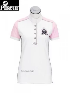 Koszulki jeździeckie - PIKEUR Koszula konkursowa - biały/róż - grafika 1