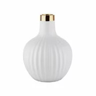 Wazony i flakony - Wazon biały ze złotym brzegiem 21cm kod: 3ZT-WAZ-204/172 - miniaturka - grafika 1