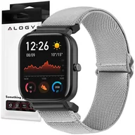Akcesoria do smartwatchy - Pasek elastyczny Uniwersalny nylonowy Alogy Nylon opaska do zegarka Smartwatcha 22mm Szary - miniaturka - grafika 1