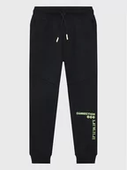 Spodnie i spodenki dla dziewczynek - United Colors Of Benetton Spodnie dresowe 3PK5CF018 Czarny Loose Fit - miniaturka - grafika 1