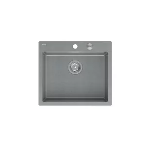 Quadron HB8304U5-BS_P2O Morgan 110 Silver stone (szary/stalowy) - Zlewozmywaki - miniaturka - grafika 1