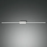 Lampy ścienne - Fabas Luce Oświetlenie lustra LED Nala, białe, szerokość 110 cm, metalowe - miniaturka - grafika 1