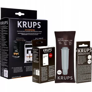 Krups Zestaw konserwujący | filtr wody, tabletki odkamieniające, tabletki czyszczące do ekspresu kolbowego | XS530010 - Akcesoria i części do ekspresów do kawy - miniaturka - grafika 1