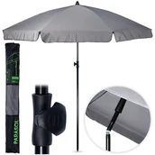 Parasole ogrodowe - Vilde Parasol ogrodowy szary regulowany 185 cm O-489344 - miniaturka - grafika 1