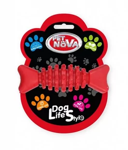 PET NOVA Pet Nova Kość dentystyczna SuperDentBone z miętą czerwona 12cm PPTN038 - Zabawki dla psów - miniaturka - grafika 1