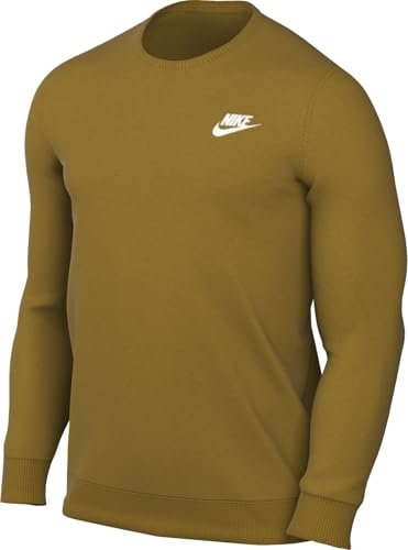 Nike BV2666-716 M NSW Club CRW FT Długi sweter Męski Brąz/Biały Rozmiar XS