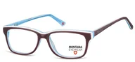Okulary korekcyjne, oprawki, szkła - Okulary oprawki korekcyjne, optyczne nerd Montana MA81G brazowo-niebieskie - miniaturka - grafika 1