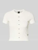 Koszulki i topy damskie - T-shirt krótki z listwą guzikową model ‘Heritage’ - miniaturka - grafika 1