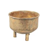 Donice - ZŁOTA OSŁONKA NA NÓŻKACH ANTYCZNE ZŁOTO 28 CM - miniaturka - grafika 1