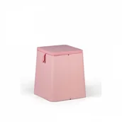Taborety i hokery - B2B Partner Taboret plastikowy z poduszką, różowy 432049 - miniaturka - grafika 1