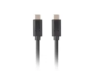 Kable USB - Lanberg kabel USB-C 3.1 gen 2 M/M 0.5m PD 100W czarny - miniaturka - grafika 1