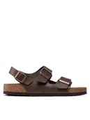 Sandały męskie - Birkenstock Sandały Milano 034701 Brązowy - miniaturka - grafika 1