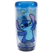 Kubki dla dzieci - Disney Stitch - Nieprzewracalny kubek Dropsafe z podwójnymi ściankami z kolekcji Ohana 625 ml - miniaturka - grafika 1