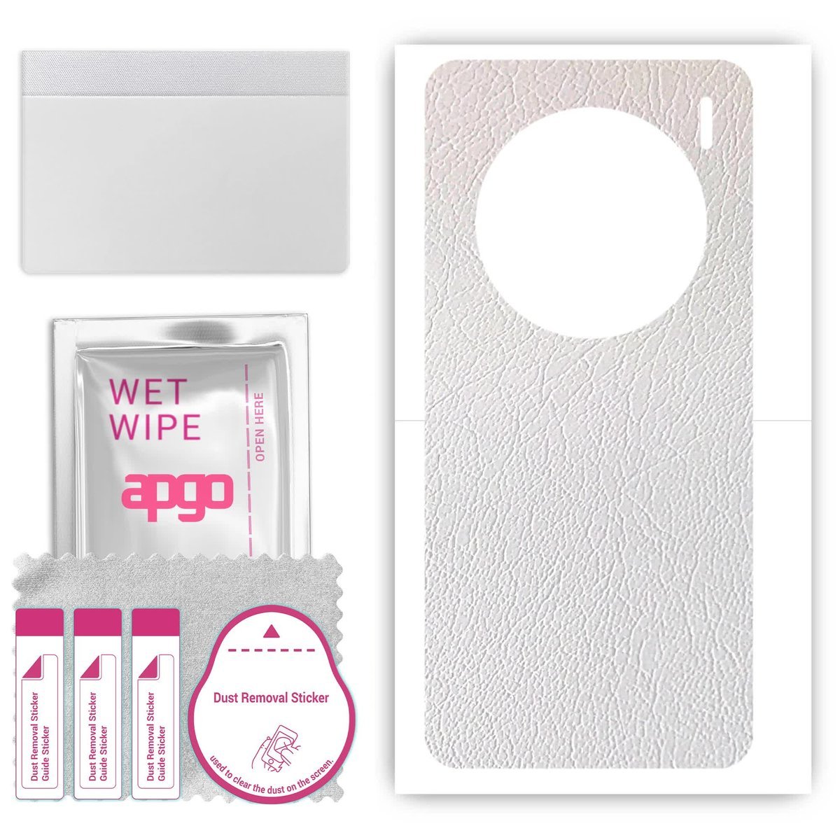 Folia naklejka skórka strukturalna na TYŁ do Vivo X100s Pro - Skóra Biała - apgo SKINS