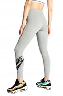Legginsy - Damskie legginsy sportowe do biegania Nike DRI-FIT szare DB3903-063 r. XS - miniaturka - grafika 1