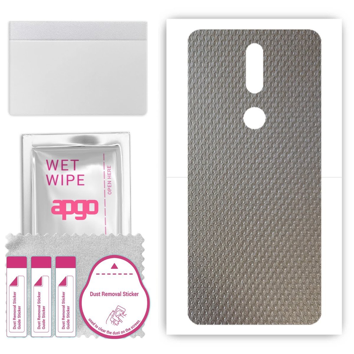Folia naklejka skórka strukturalna na TYŁ do Nokia 2.4 - Aluminium krople - apgo SKINS