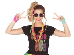 Zestaw akcesoriów w stylu lat 80'tych - 8 szt. - Stroje karnawałowe - miniaturka - grafika 1