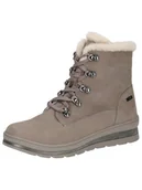 Kozaki damskie - Caprice Damskie ciepłe buty 9-26205-43, modne kozaki, taupe Nubuc, 38,5 EU, taupe nubuc, 38.5 EU - miniaturka - grafika 1