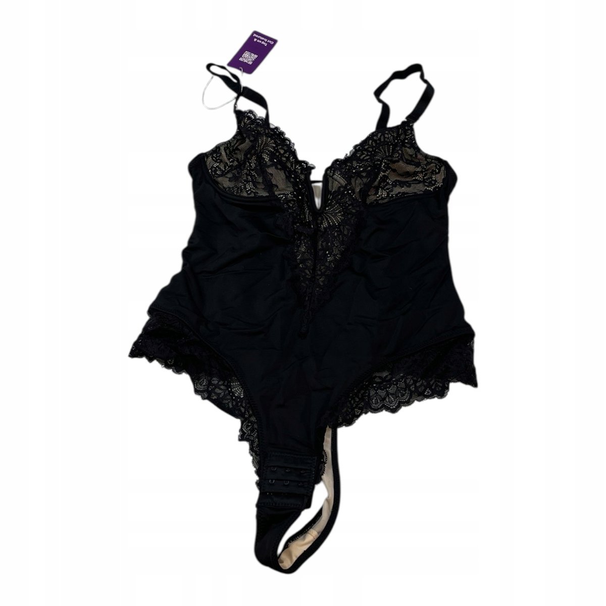 Body damskie Heyshape czarne z koronką M