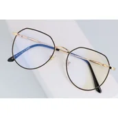 Okulary korekcyjne, oprawki, szkła - Okulary Lenonki z filtrem światła niebieskiego do komputera zerówki 2537-1 - miniaturka - grafika 1