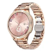 Smartwatch - Bestphone BF7 Złoty z opaską diamonds wer 10 - miniaturka - grafika 1