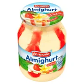 Kefiry, jogurty, maślanki - Ehrmann Jogurt o smaku waniliowym z wsadem o smaku truskawkowym 500 g - miniaturka - grafika 1